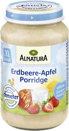 Alnatura Erdbeere Apfel Porridge, ab 10. Monat, 190g