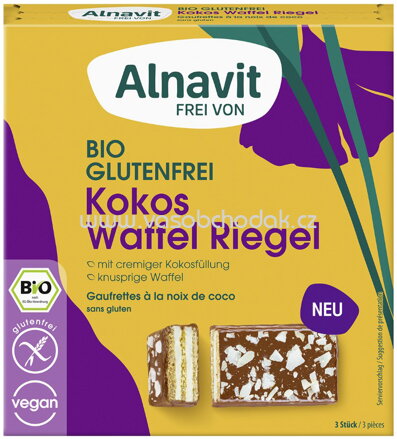 Alnavit Kokos Waffel Riegel, 3x25g, 75g