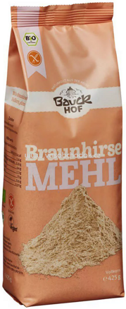 Bauckhof Braunhirse Mehl Vollkorn, glutenfrei, 425g