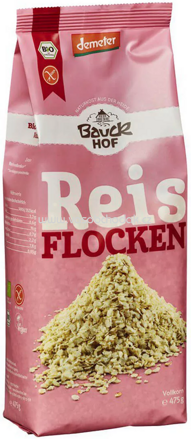 Bauckhof Reis Flocken Vollkorn, glutenfrei, 475g