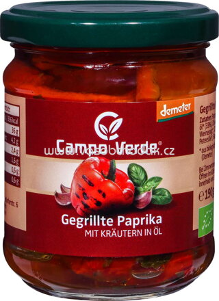 Campo Verde Gegrillte Paprika mit Kräutern in Öl, 190g