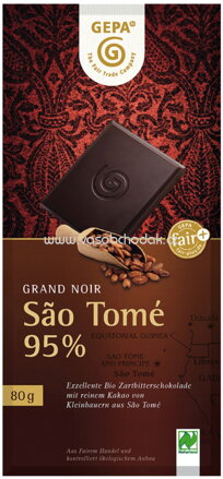 GEPA Tafelschokolade Grand Noir São Tomé 95%, 80g