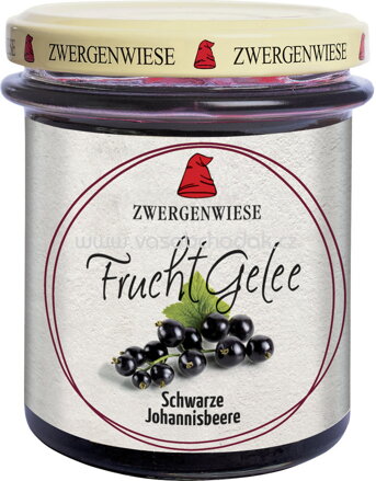 Zwergenwiese FruchtGelee Schwarze Johannisbeere, 195g
