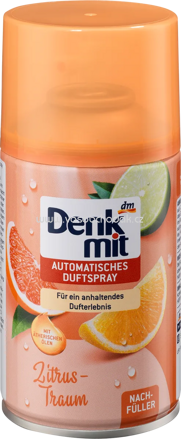 Denkmit Lufterfrischer Automatisches Duftspray Zitrustraum Nachfüller, 250 ml