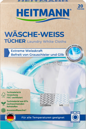 HEITMANN Wäsche-Weiss Tücher, 20 St