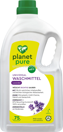 Planet Pure Vollwaschmittel Universal Lavendel, 25 - 75 Wl
