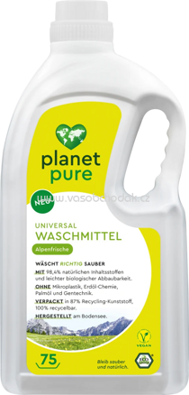 Planet Pure Vollwaschmittel Universal Alpenfrische, 75 Wl