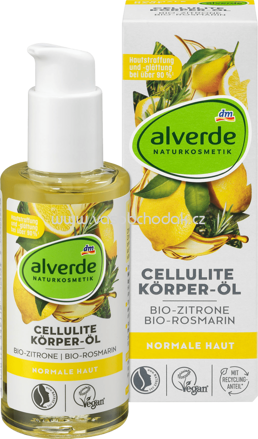 Alverde NATURKOSMETIK Cellulite Körper-Öl Bio-Zitrone, Bio-Rosmarin, 100 ml