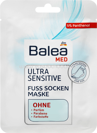 Balea MED Fuß-Sockenmaske Ultra Sensitive, 1 Paar, 2 St