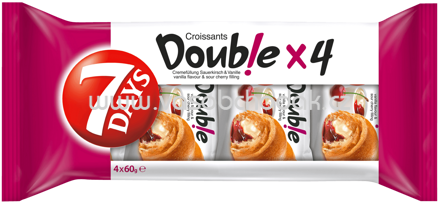 7 Days Double Croissant Vanille-Sauerkirsche 4x60g, 240g