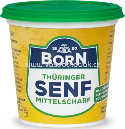 Born Thüringer Senf Mittelscharf, 200 ml