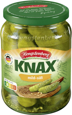 Hengstenberg KNAX Gewürzgurken mild-süß, 720 ml