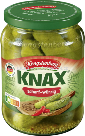 Hengstenberg KNAX Gewürzgurken scharf-würzig, 720 ml