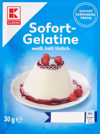 K-Classic Sofort Gelatine, weiß, kalt löslich, 30g