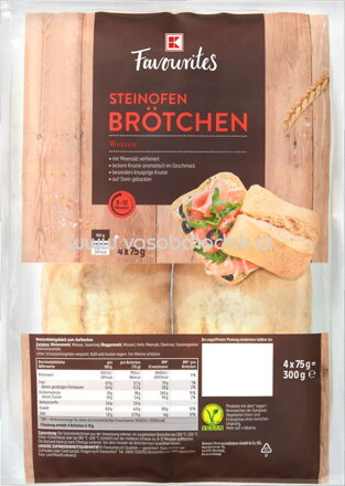 K-Favourites Steinofen Brötchen Weizen, 4 St, 300g