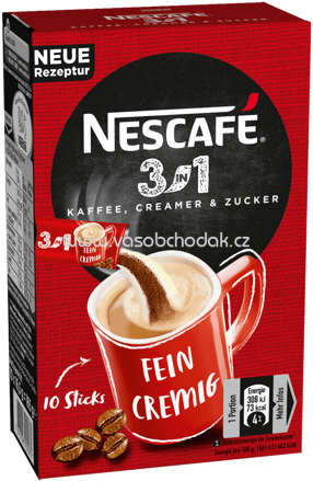 Nescafé 3in1 Kaffee, Creamer & Zucker, 10x16,5g, 165g
