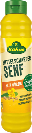 Kühne Senf Mittelscharf Fein Würzig, 875 ml