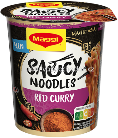 Maggi Magic Asia Saucy Noodles Red Curry, Becher, 1 St