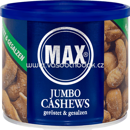 MAX Jumbo Cashews geröstet & gesalzen, 6x225g