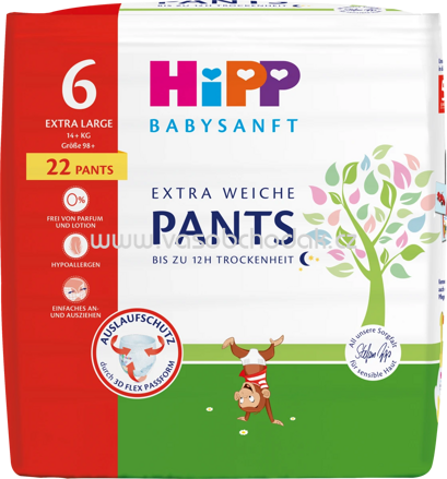 Hipp Babysanft Baby Pants Gr.6, 14+ kg, 22 St