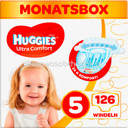 Huggies Windel Ultra Comfort Gr. 5, 11-25 kg, Monatsbox, 126 St