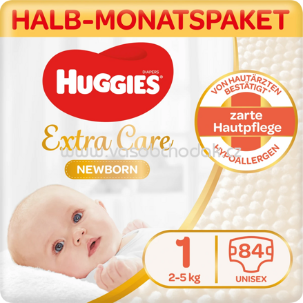 Huggies Windeln Newborn Gr. 1, 2-5 kg, Halb-Monatsbox, 84 St