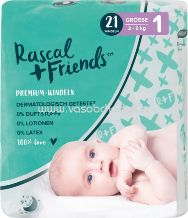 Rascal+Friends Windeln Gr. 1, 3-5 kg, 21 St