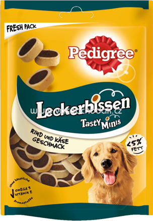 Pedigree Leckerbissen Tasty Minis mit Rind und Käse, 140g