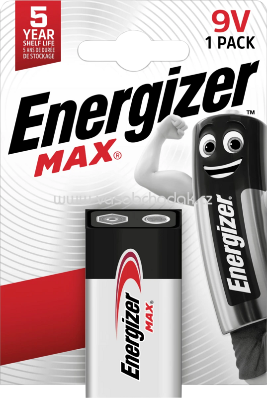 Energizer Batterie Max 9Volt Alkali-Mangan, 1 St