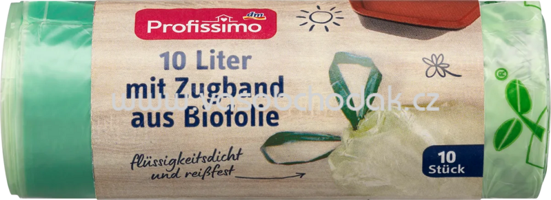Profissimo Müllbeutel mit Zugband aus Biofolie, 10l, 10 St