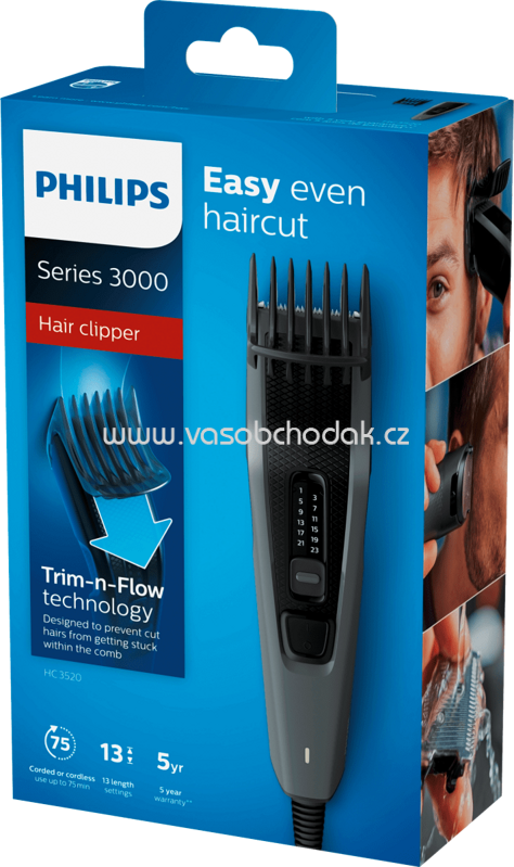 Philips Haarschneider Series 3000 Trim-n-Flow-Technologie HC3520/15, 1 St