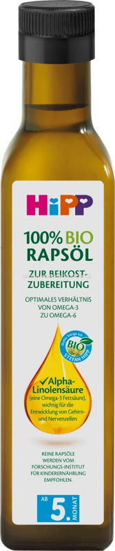 Hipp Beikostöl 100% Bio Rapsöl, ab dem 5. Monat, 250 ml