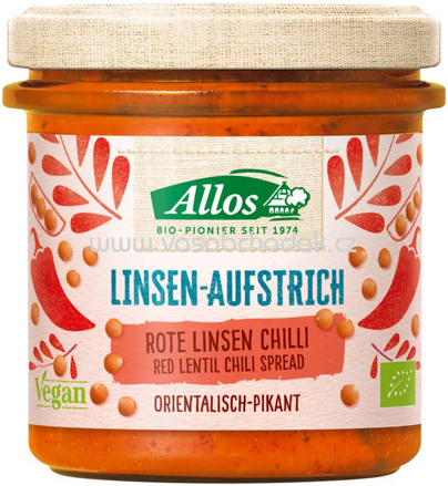 Allos Linsen Aufstrich Rote Linsen Chilli, 140g