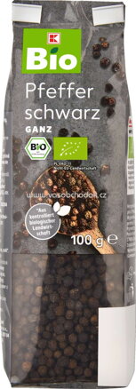 K-Bio Pfeffer Schwarz, ganz, 100g