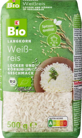 K-Bio Langkorn Weißreis, 500g