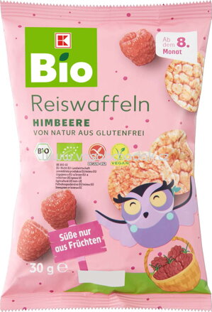 K-Bio Reiswaffeln Himbeere, ab dem 8. Monat, 30g