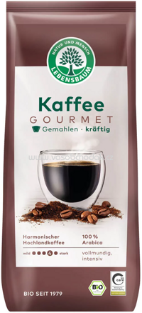 Lebensbaum Kaffee Gourmet, kräftig, gemahlen, 500g