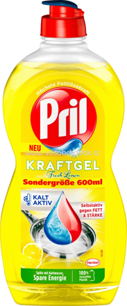 Pril Kraft Gel Fresh Lemon, 450 - 600 ml