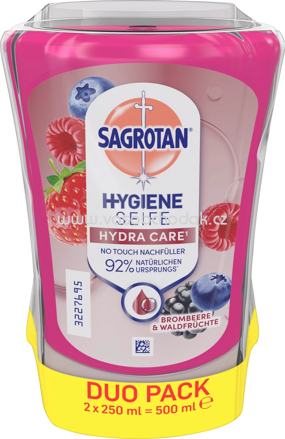 Sagrotan No-Touch Nachfüller Brombeere & Waldfrüchte, 2x250 ml, 500 ml