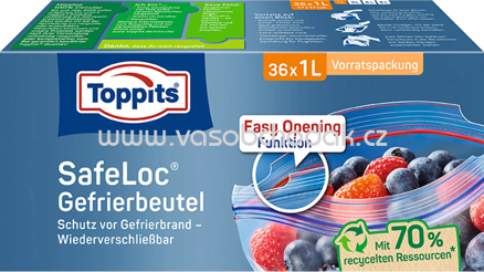 Toppits SafeLoc Gefrierbeutel, 1l, 36 St