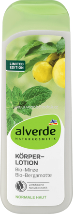 Alverde NATURKOSMETIK Körperlotion Bio-Minze und Bio-Bergamotte, 250 ml