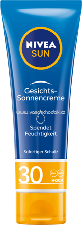 NIVEA SUN Sonnencreme Gesicht, Schutz & Pflege, LSF 30, 50 ml