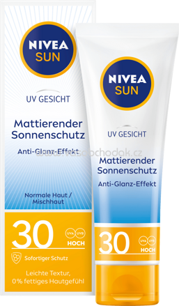 NIVEA SUN Sonnencreme Gesicht mattierend LSF 30, 50 ml