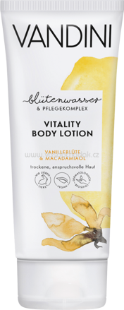 VANDINI Bodylotion Vitality Vanilleblüte & Macadamiaöl, 200 ml