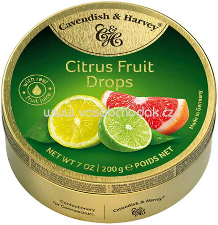 Cavendish & Harvey Citrus Fruit Drops, 200g Cavendish & Harvey Citrus Fruit Drops, 200g