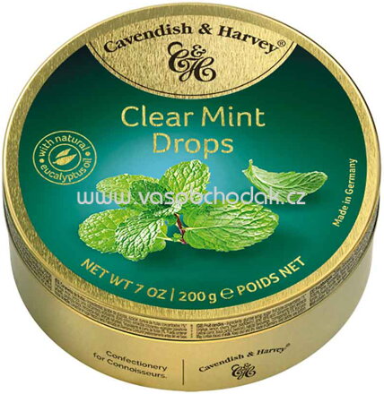 Cavendish & Harvey Clear Mint Drops, 200g Cavendish & Harvey Clear Mint Drops, 200g