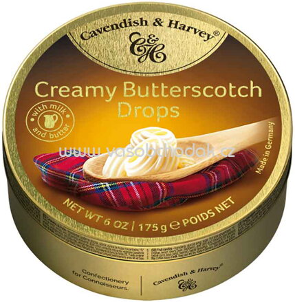 Cavendish & Harvey Creamy Butterscotch Drops, 175g Cavendish & Harvey Creamy Butterscotch Drops, 175g