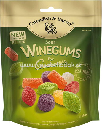 Cavendish & Harvey Winegums for Connoisseurs Sour, 180g