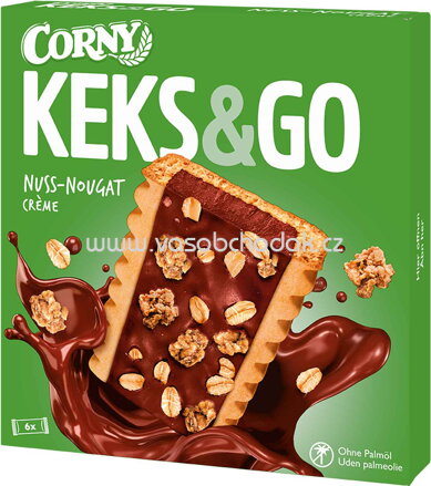 Corny Keks & Go Nuss Nougat, 6x25g, 150g