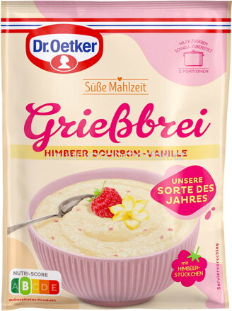 Dr.Oetker Grießbrei Himbeer Bourbon-Vanille, 76g